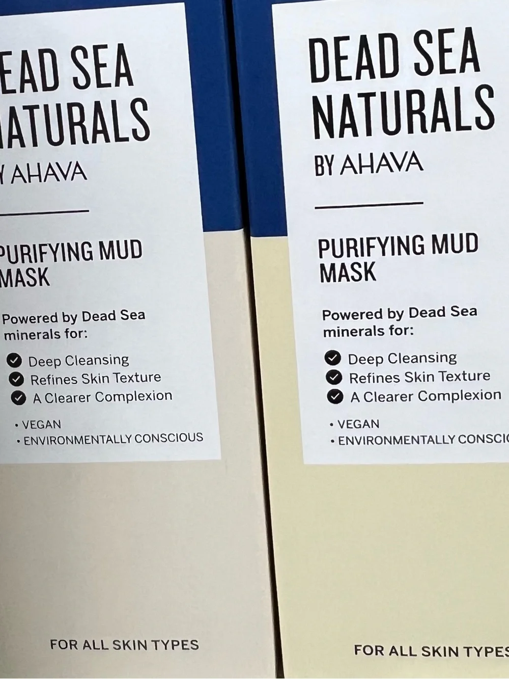 Two AHAVA Dead Sea Naturals Purifying Mud Mask 3.4oz each